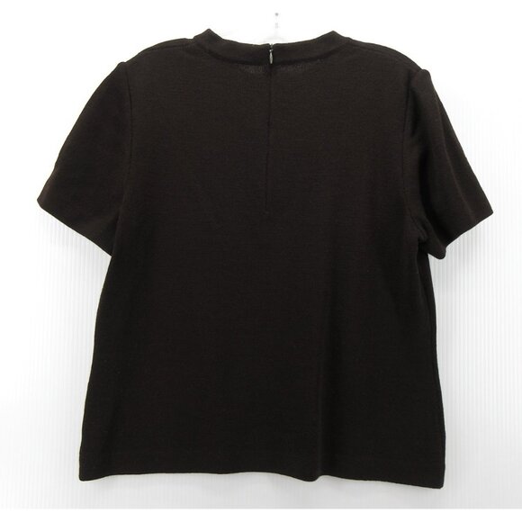 St John Sweater Medium Wool 1/4 Zip Pullover Crop Crewneck Classic - Picture 7 of 10